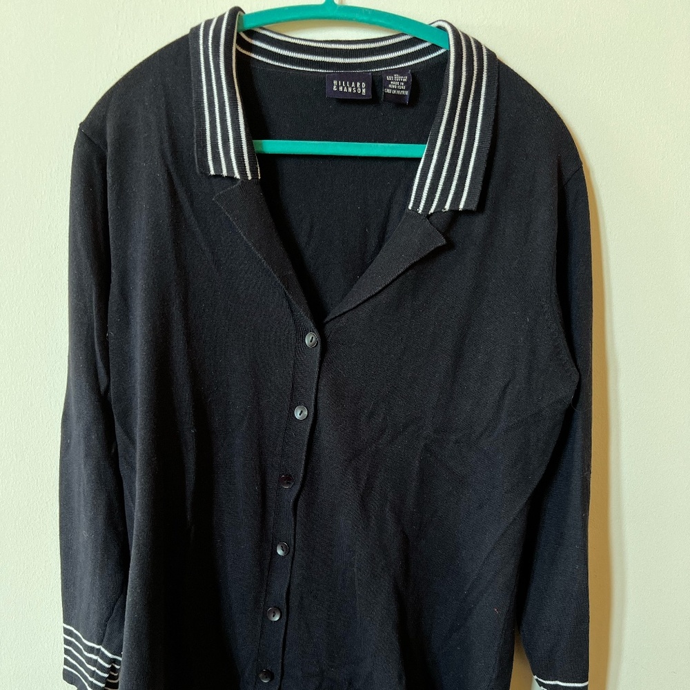 Vintage Navy Striped Cardigan